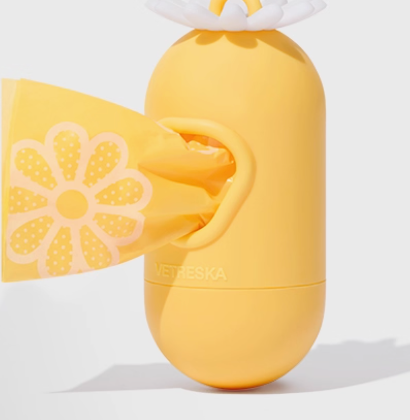 Vetreka Capsule Dog Poop Bag Dispenser Set – Biodegradable Scented Waste Bags with ABS Capsule Holder & Carabiner or Hanging Strap