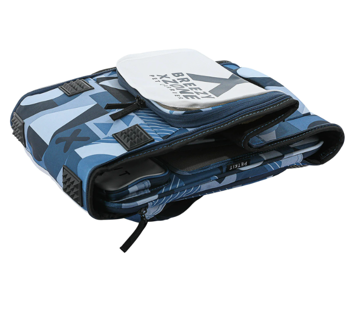 Petkit Breezy Zone Backpack Carrier (Blue/Yellow) for Cat and Puppies Expandable Foldable Soft-Sided Cat Carrier for Kitten Puppy and Small Animals