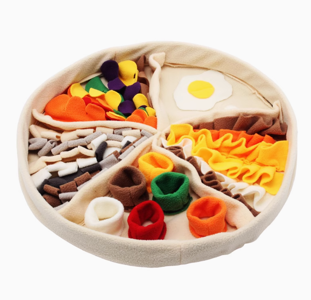 Pet Snuffle Toy – Pizza-Shaped Nose Work Mat for Cats & Dogs