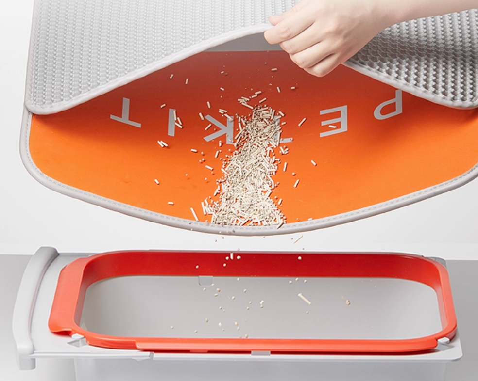PETKIT Dual-Layer Litter Mat (55cm Square) – Universal Anti-Tracking Trap