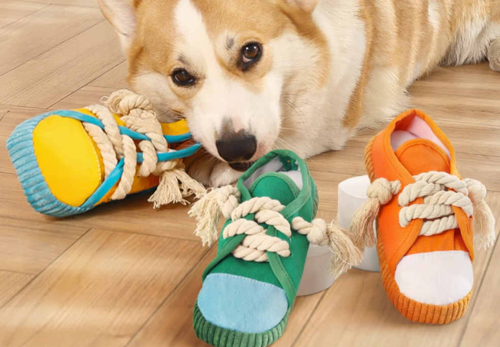 Squeaky Slipper Dog Toy – Chew-Resistant, Interactive & Fun