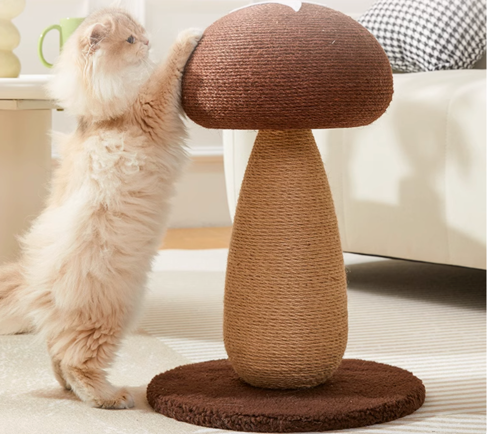 Mushroom Cat Scratcher – Durable Sisal Post & Fun Cat Tree Toy