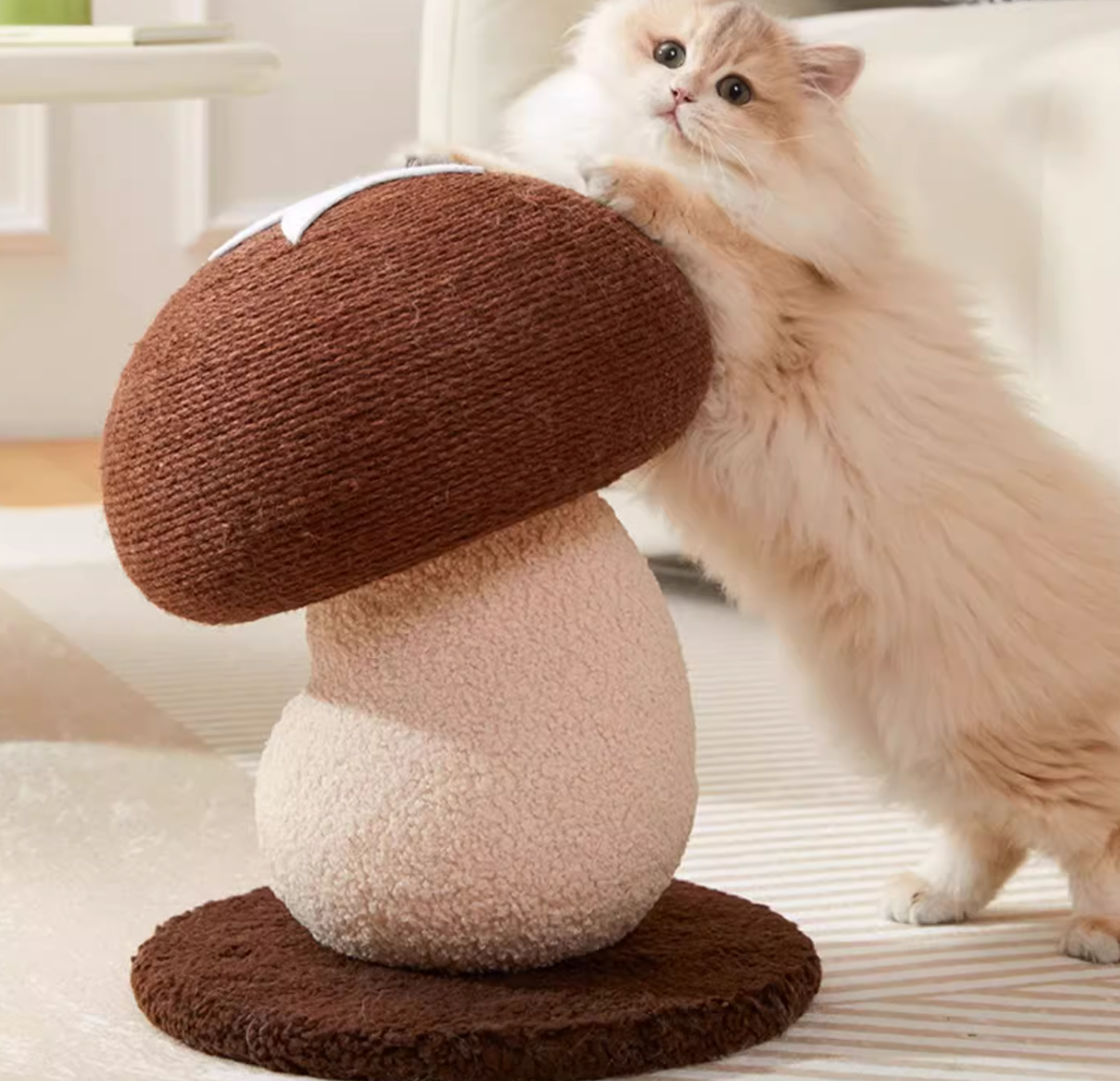 Mushroom Cat Scratcher – Durable Sisal Post & Fun Cat Tree Toy