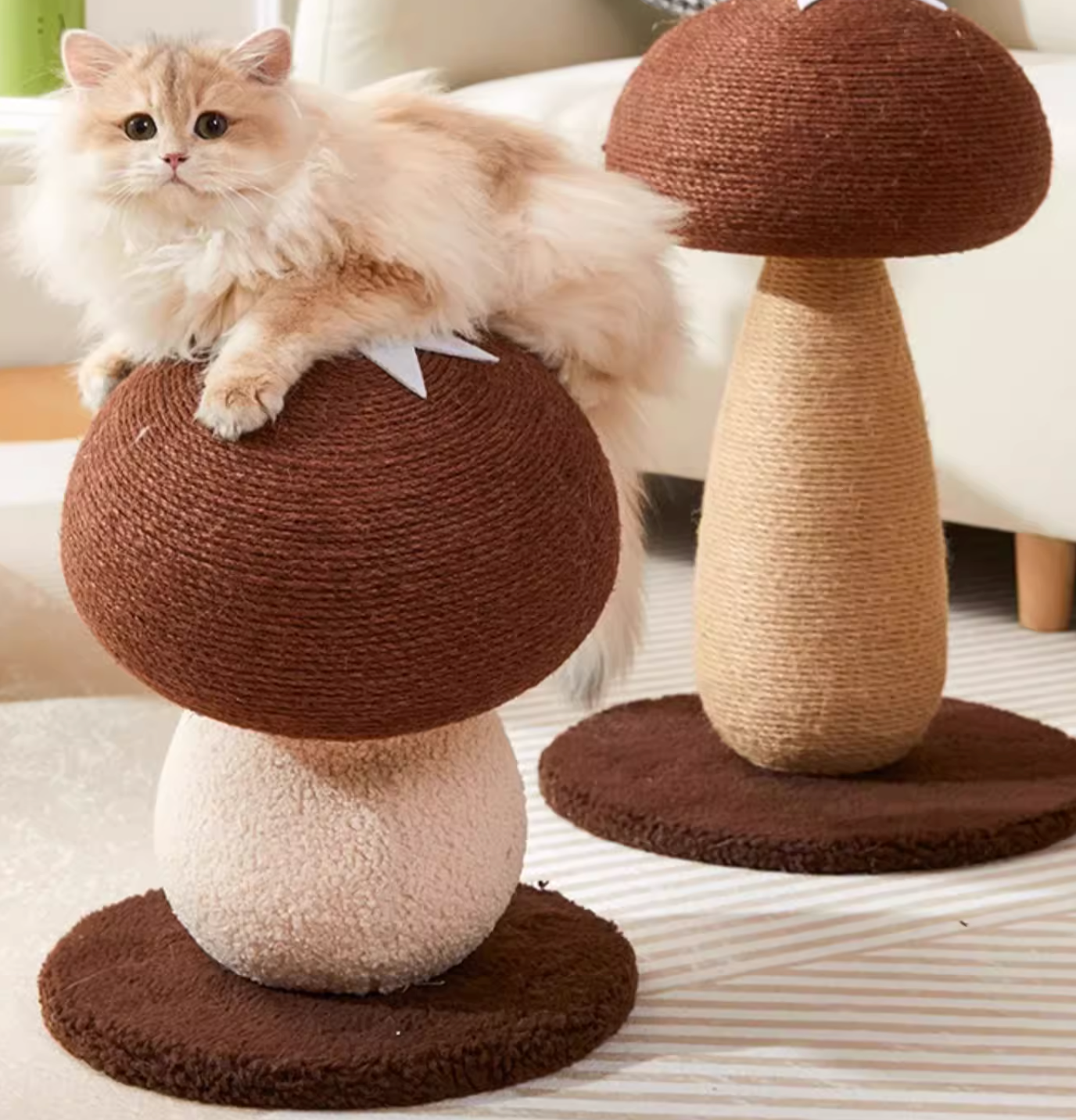 Mushroom Cat Scratcher – Durable Sisal Post & Fun Cat Tree Toy