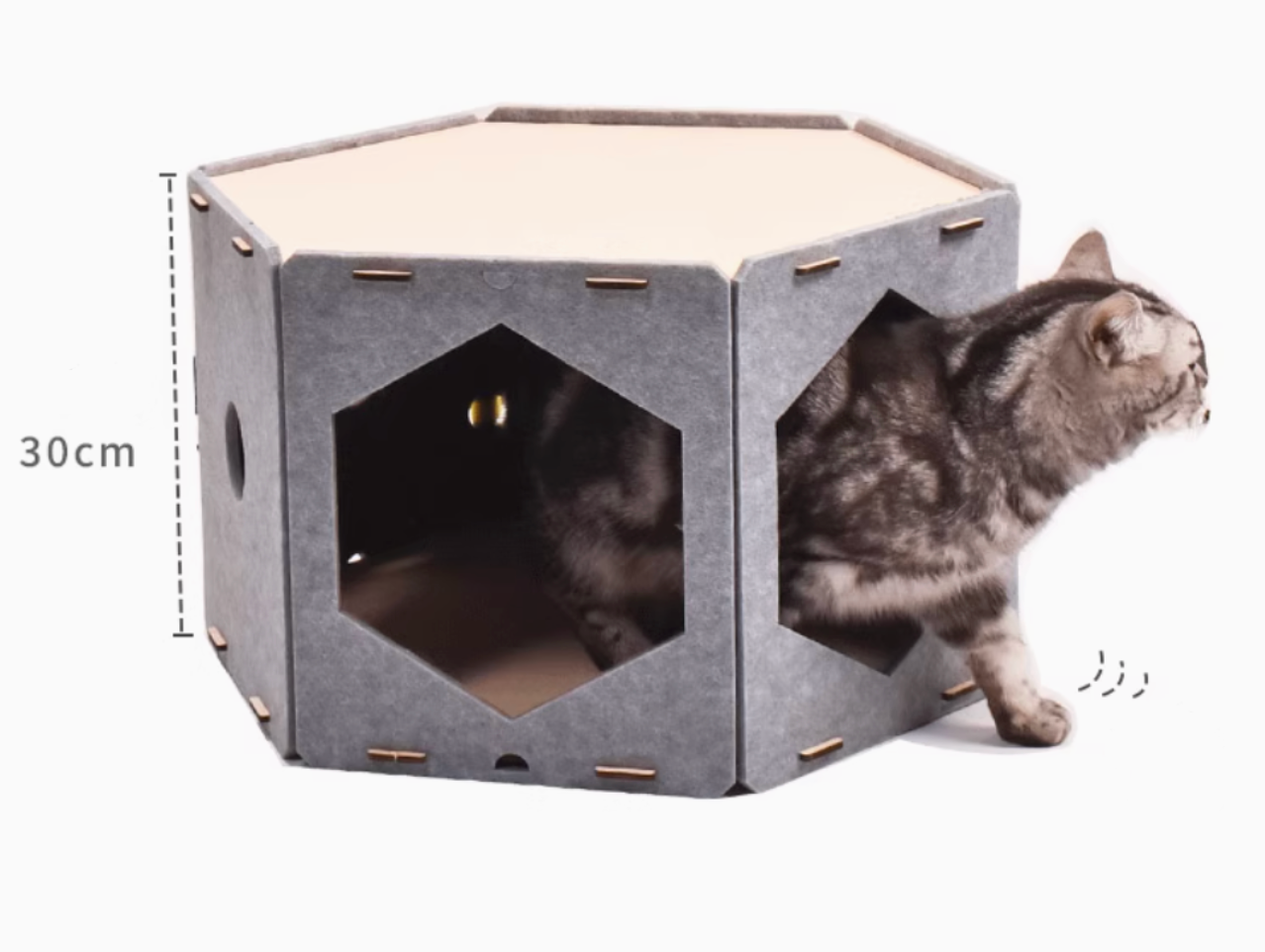 🐾 HexaStack Modular Cat Playhouse – Customizable Climbing Fun for Multi-Cat Homes