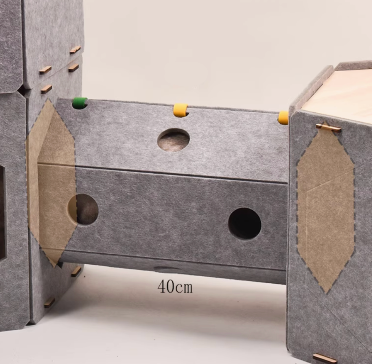 🐾 HexaStack Modular Cat Playhouse – Customizable Climbing Fun for Multi-Cat Homes
