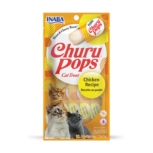 INABA Churu Pops Chicken Recipe Cat Treat 4x15g