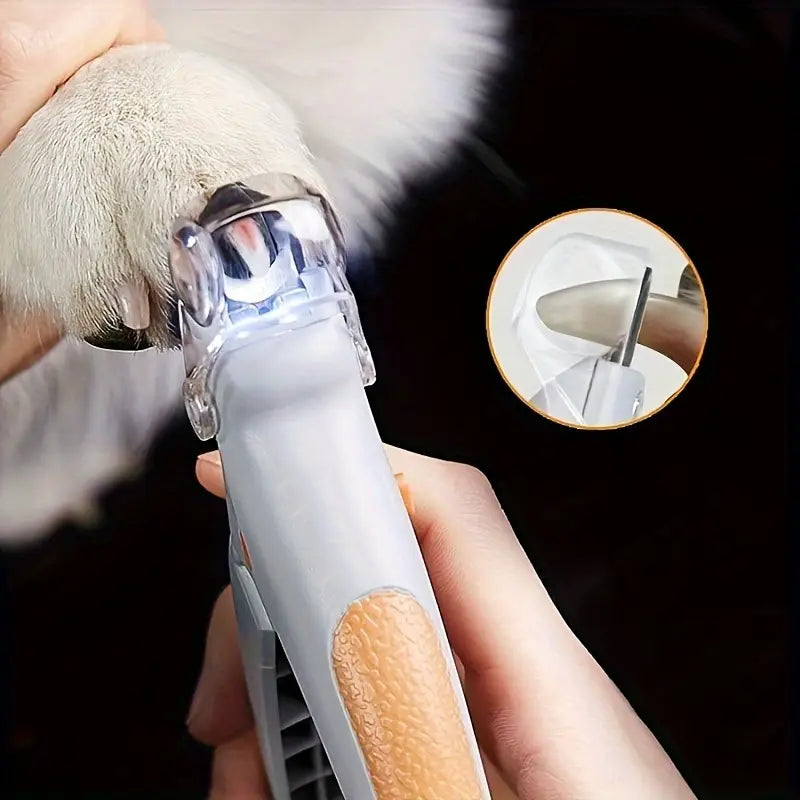 LED Pet Nail Clipper with Light & Safety Guard