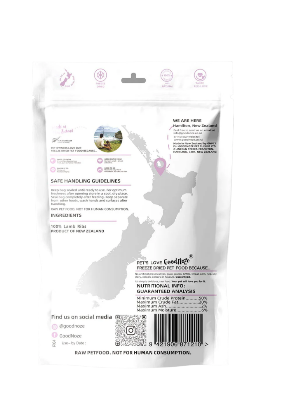 GoodNoze Lamb Ribs 100g