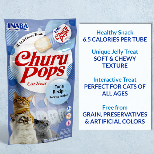 INABA Churu Pops Tuna Recipe Cat Treat 4x15g