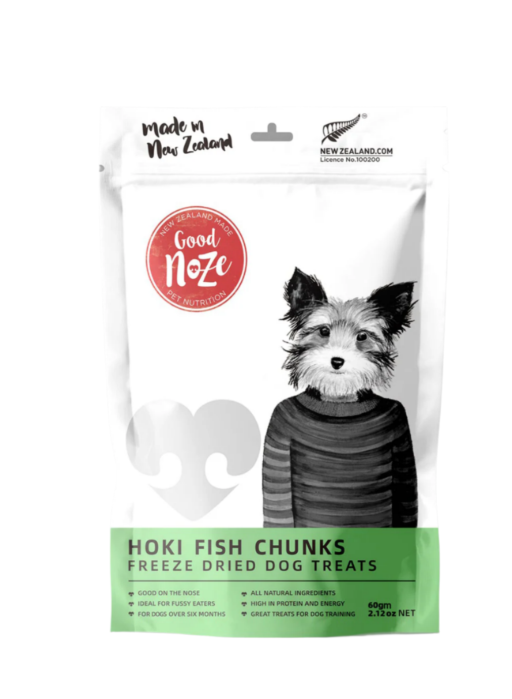 GoodNoze Hoki Fish Chunks 60g