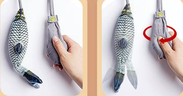 Air-Powered Moving Fully Tail Cat Toy – Catnip Interactive Teaser Toy