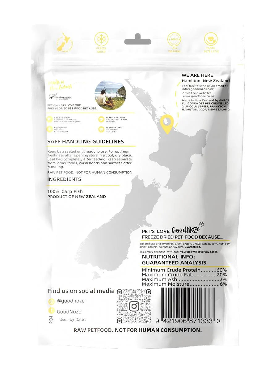 Good Noze Cat Treat - Carp Fish Chunks 65g