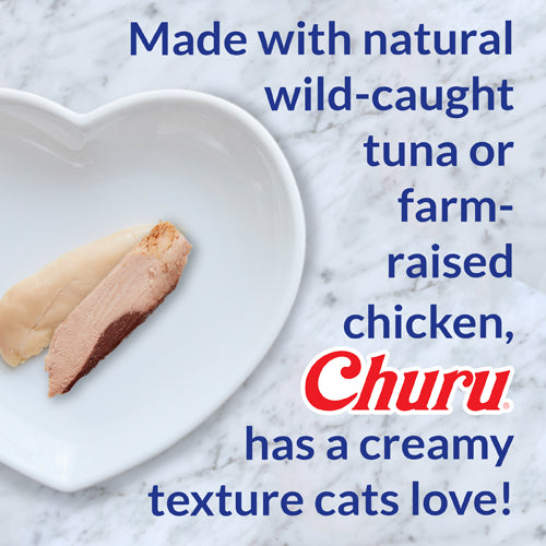 Inaba Cat Churu Cat Treats Variety Jar - 50 creamy Churu tubes in Tuna Varieties Bulk (14g x50)