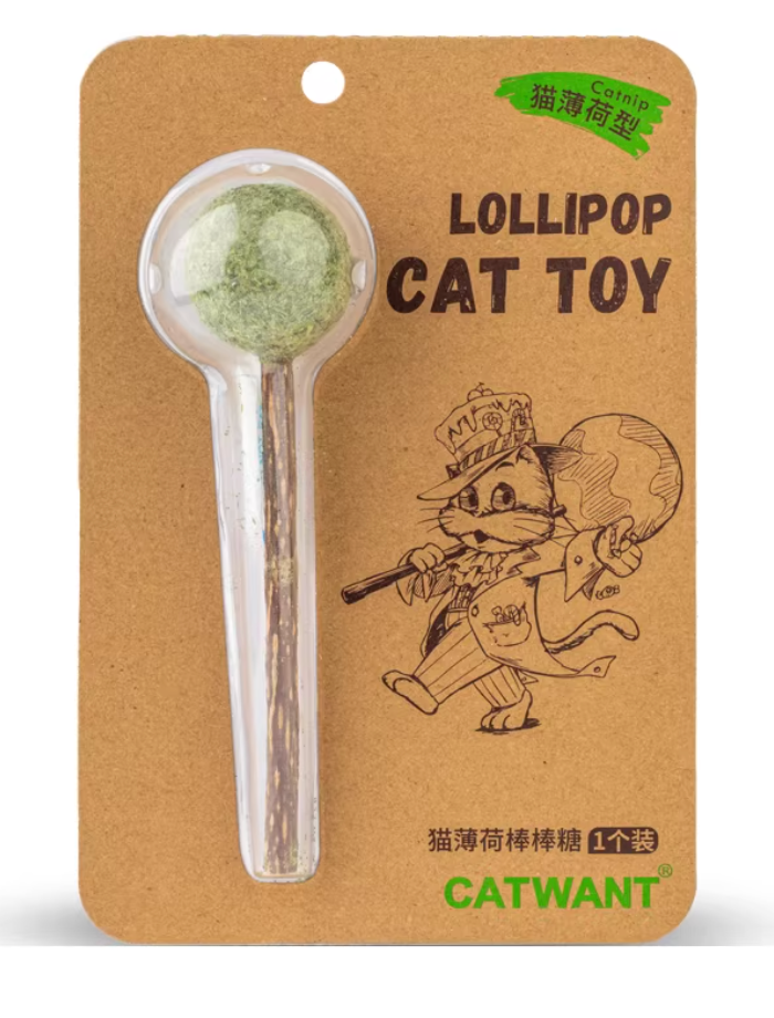 CATWANT Catnip & Silvervine Cat Toys – Catnip Lollipop