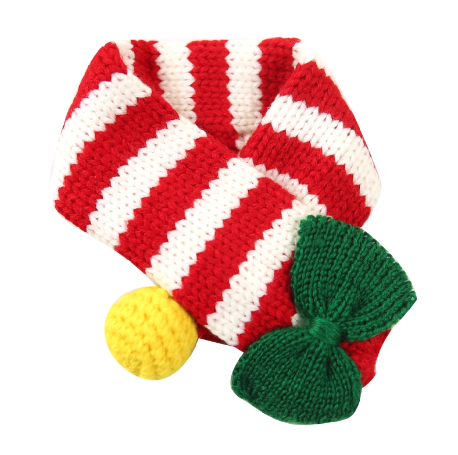 Handmade Christmas Knit Scarf for Cats & Dogs | Festive Pet Neck Warmer