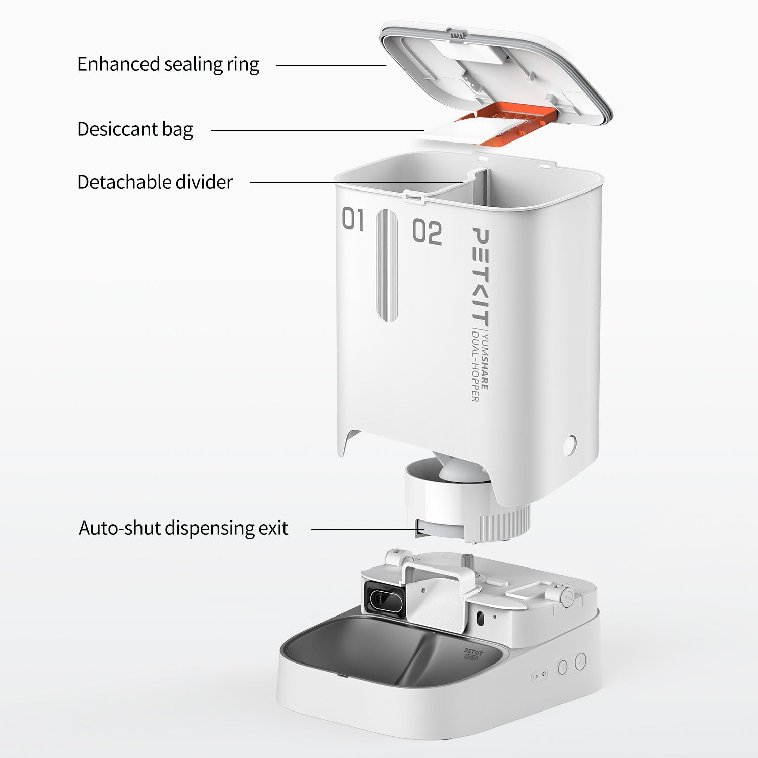 PETKIT Yumshare Dual Hopper Smart Feeder with Built-in Camera