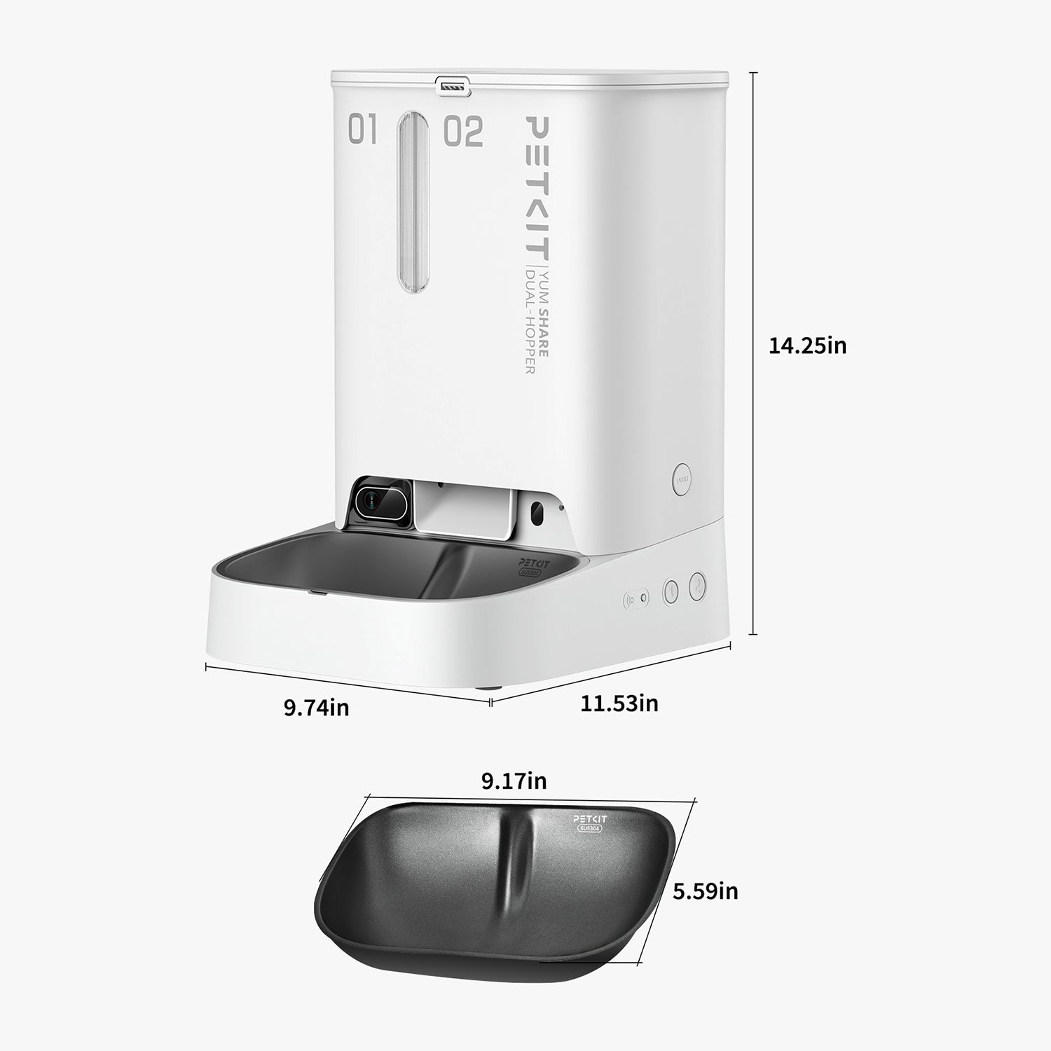 PETKIT Yumshare Dual Hopper Smart Feeder with Built-in Camera