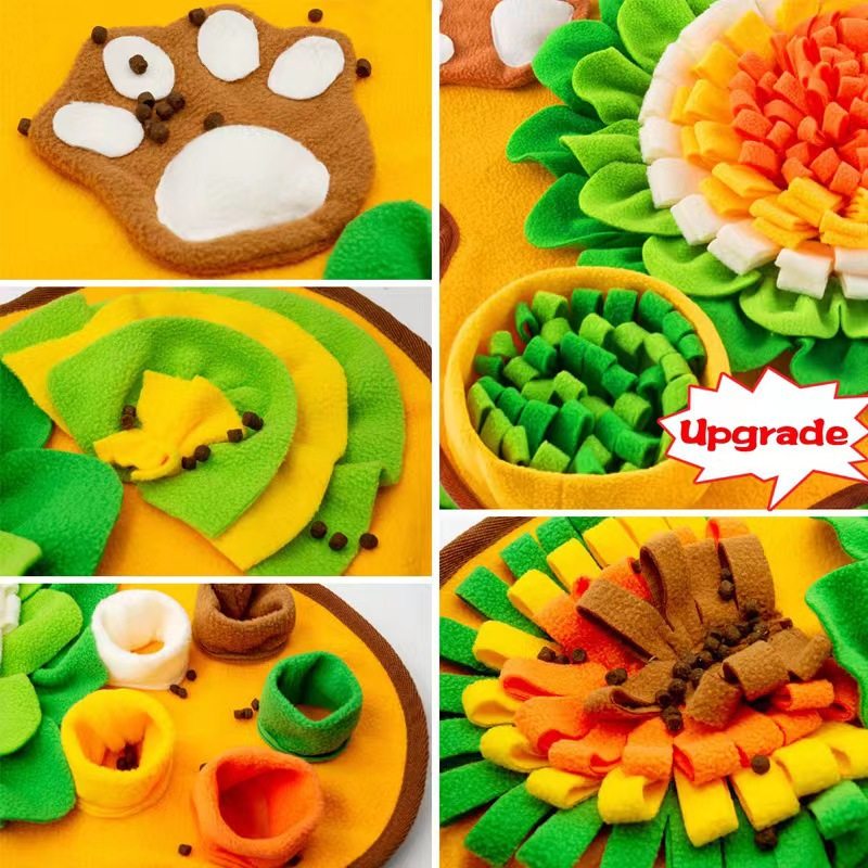 Flower-Shaped Pet Snuffle Mat – Slow Feeder & Puzzle Toy for Dogs & Cats
