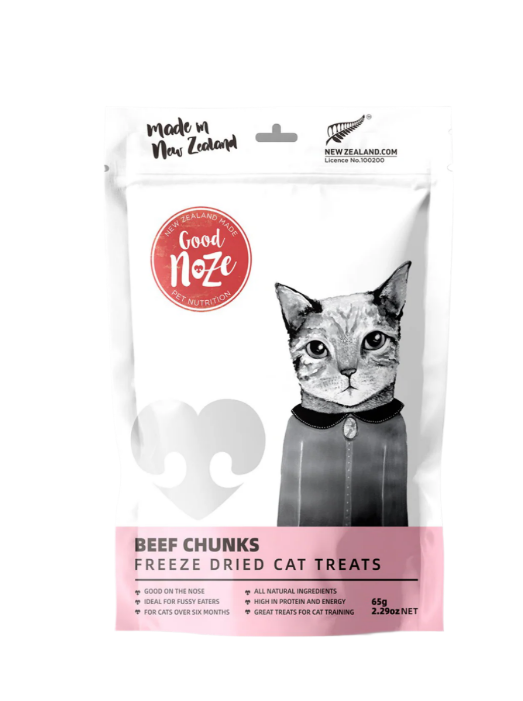 Good Noze Cat Treat - Beef Chunks 65g