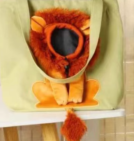 Lion Pet Sling Bag for Cats & Small Dogs | Comfortable Outdoor Pet Carrier