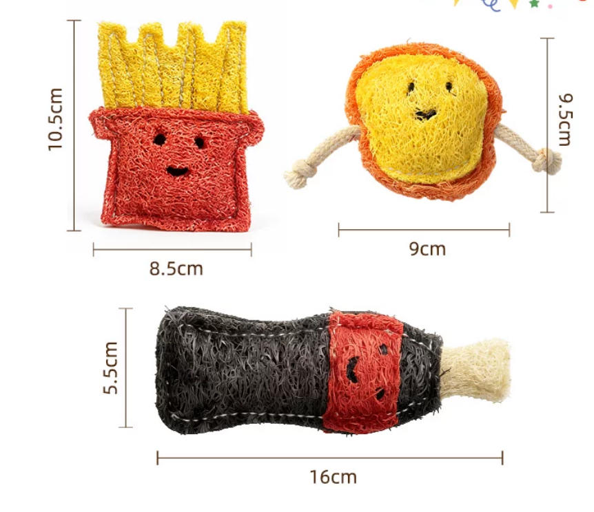 Natural Luffa Pet Toy – Dental Chew & Interactive Cat Toy