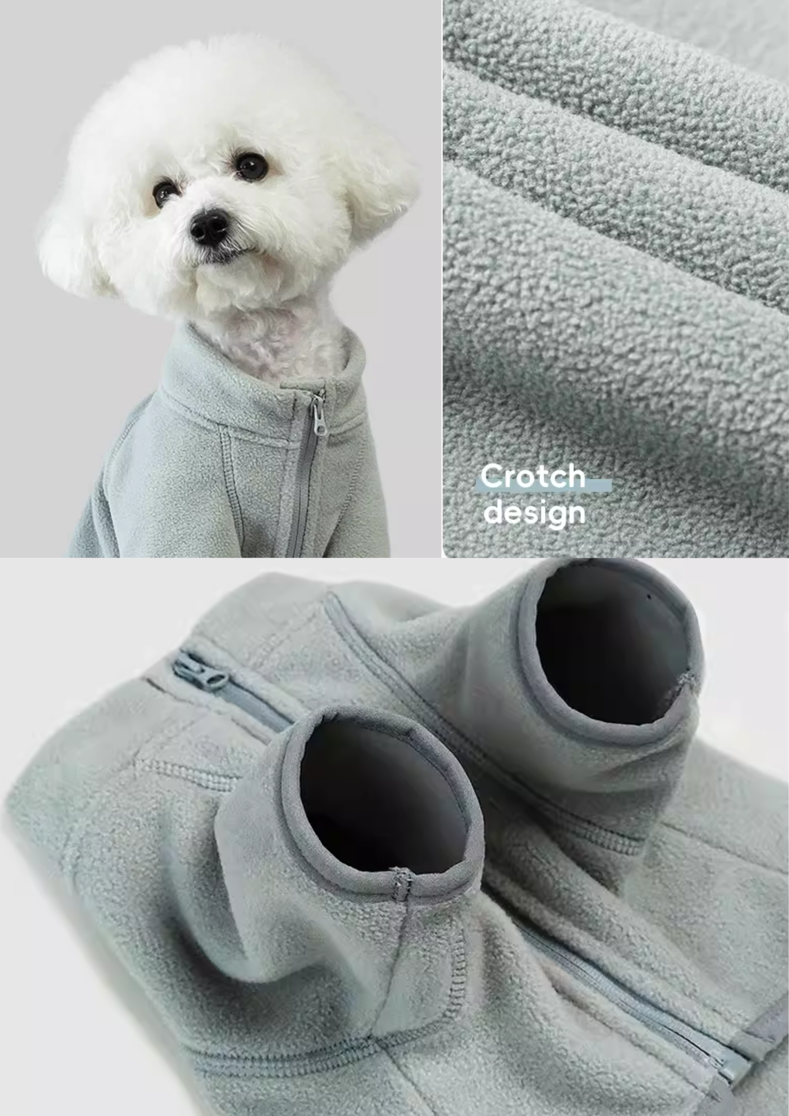 POPO Dog & Cat Winter Fleece Jacket – Leash-Compatible, Warm Polar Fleece Autumn/Winter Pet Clothing
