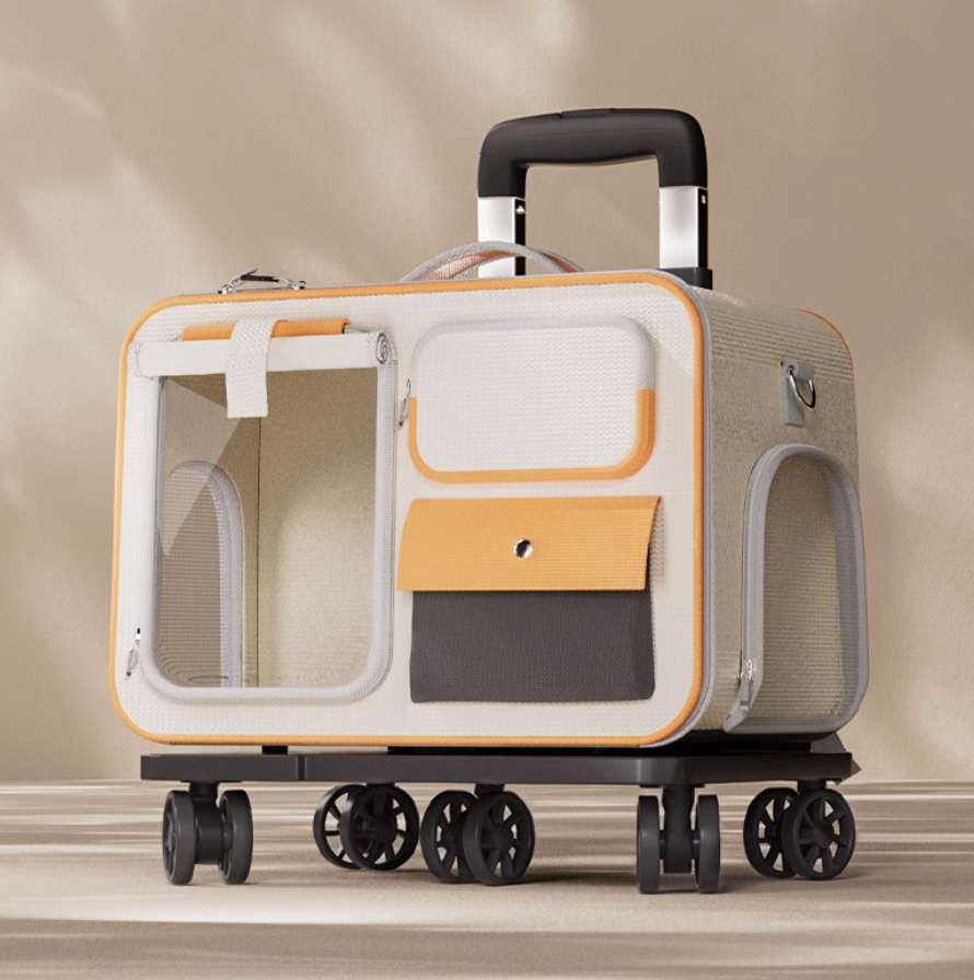 Portable Pet Travel Carrier – Large, Ventilated & Foldable