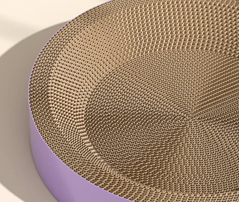 Round Cat Scratching Board & Bed | Large Corrugated Cardboard Cat Lounger