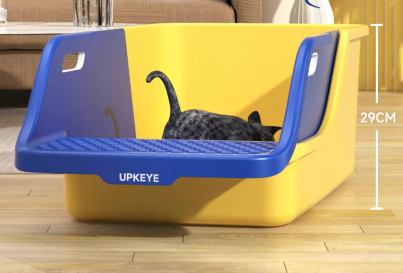 Extra Large Semi-Enclosed Cat Litter Box