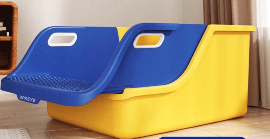 Extra Large Semi-Enclosed Cat Litter Box