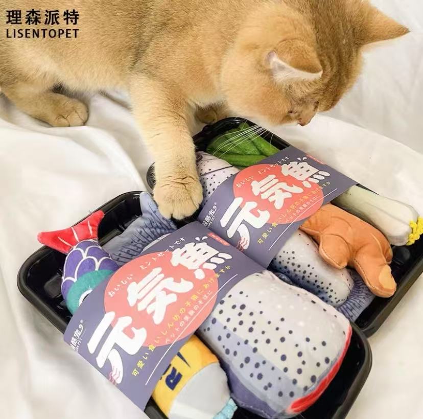 Catnip Plush Fish Toy – Chew-Resistant, Teaser Toy with Crinkle Paper for Cats