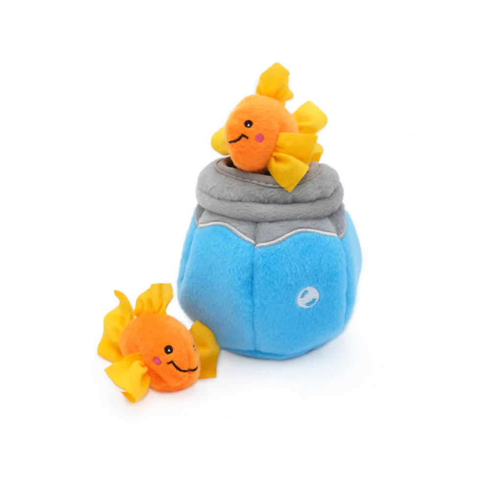 ZippyClaws Cat Toy Burrow Fish in a Bowl