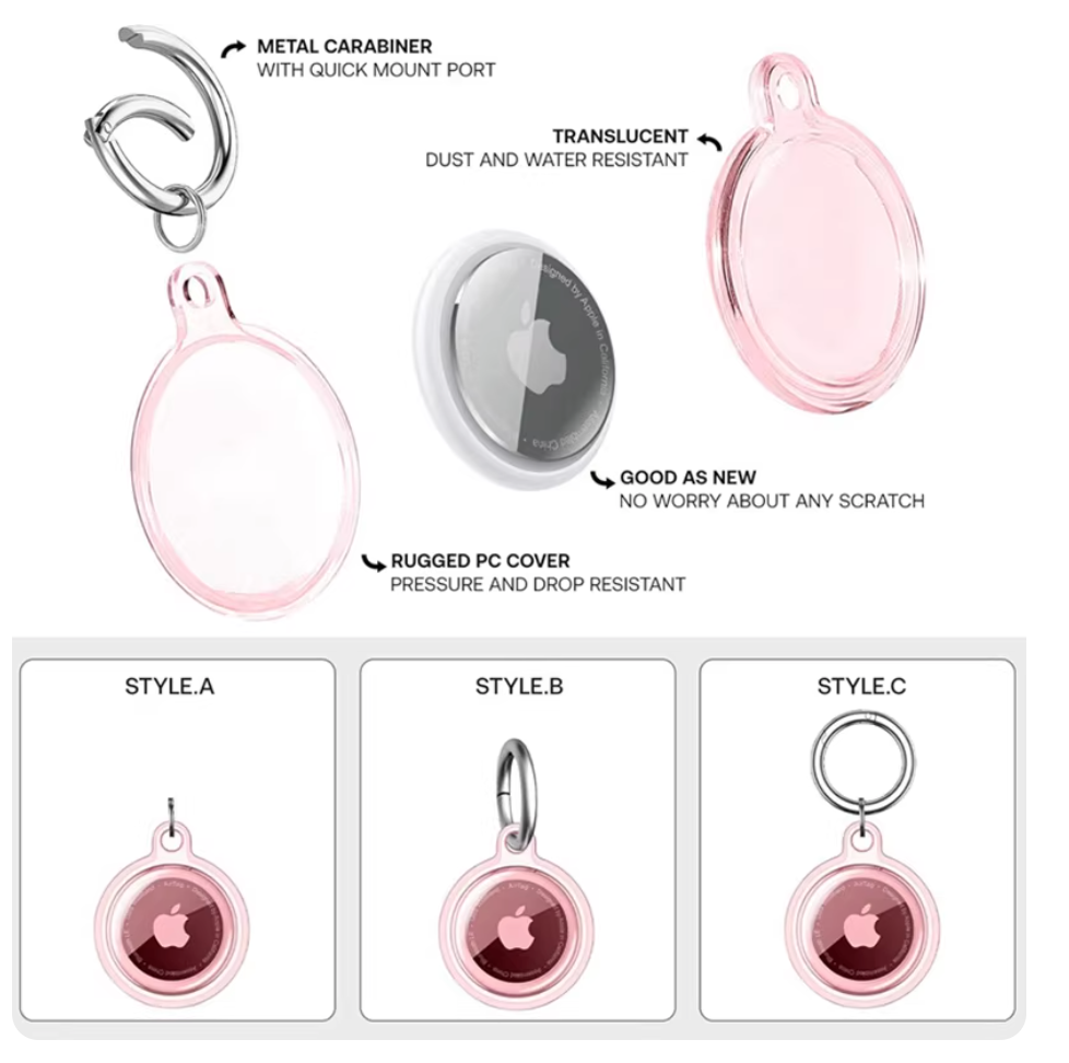 Waterproof Apple AirTag Protective Case | Keychain & Pet Collar Tracker |