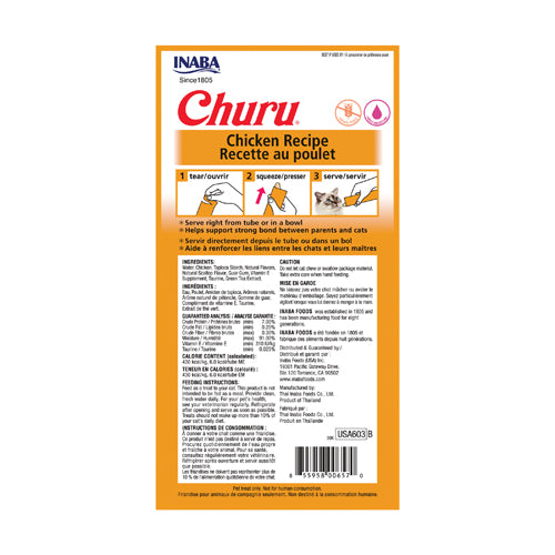 Inaba Churu Chicken Recipe Creamy Cat Treat 56g - Hydrating & Healthy