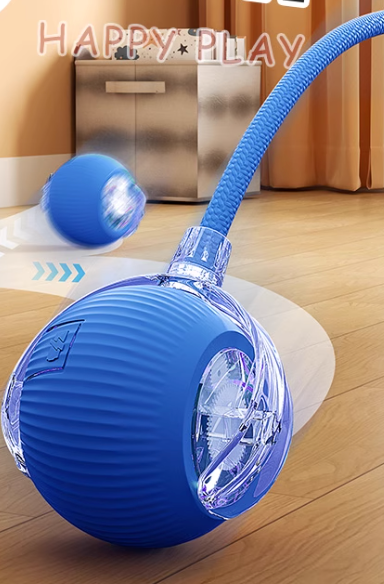 Smart Interactive Pet Ball – Auto Rolling Toy for Dogs & Cats, Bite-Resistant, Obstacle-Avoiding, Silent Motor & Long Battery Life