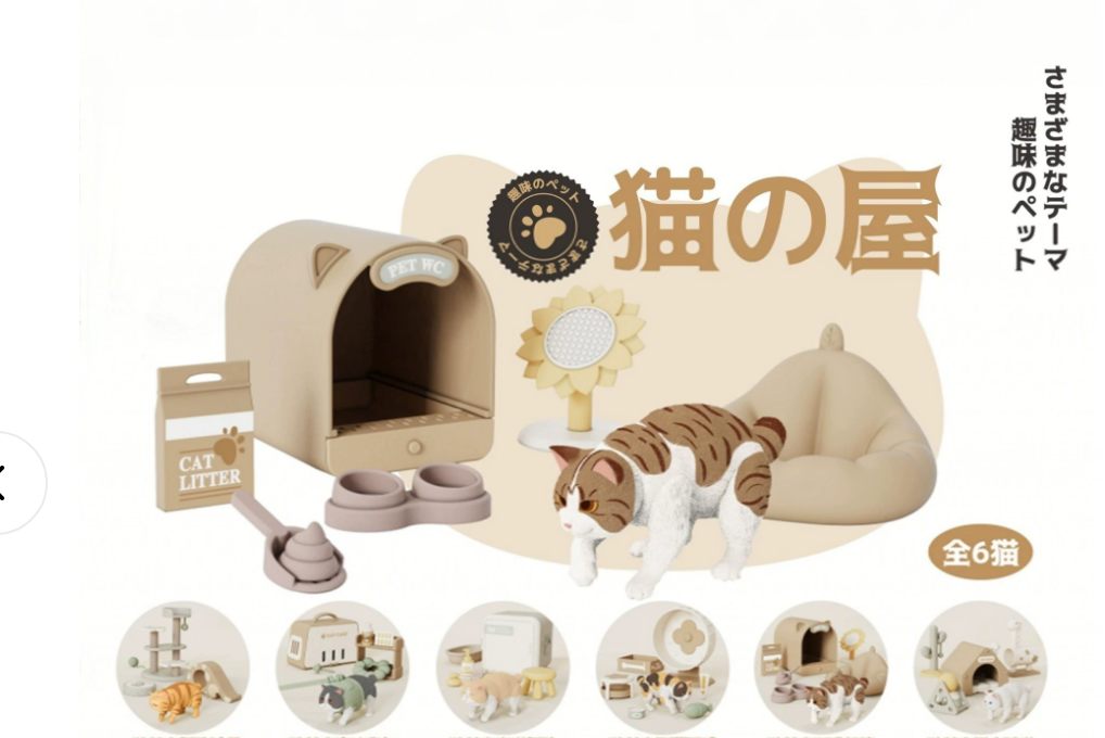 Mini Cat Toy Blind Box – Cat Tree & Play Scene Collectible Figure