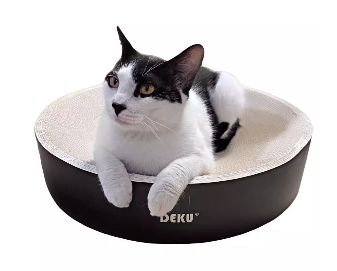 Extra-Large Durable Cat Scratcher – White Corrugated Cardboard, Low-Shedding, Perfect for Big Cats