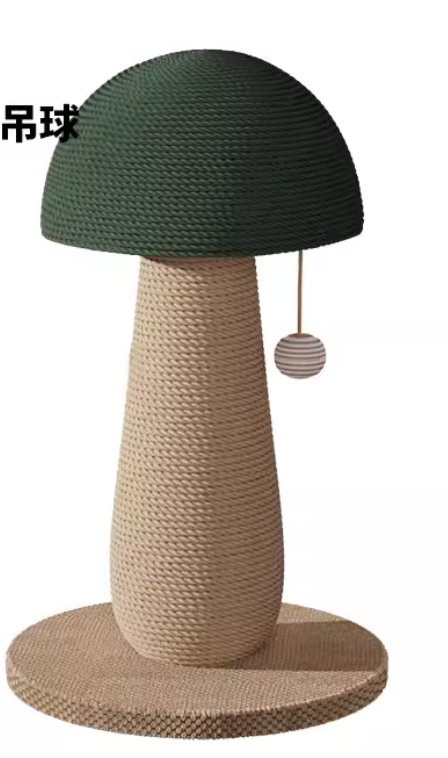 Sisal Mushroom Cat Scratching Post | Vertical Cat Scratcher Board – 36×30 cm