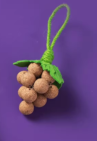 Catnip Grape Wand Cat Toy | Silvervine & Gall Fruit Chew Toy for Cats