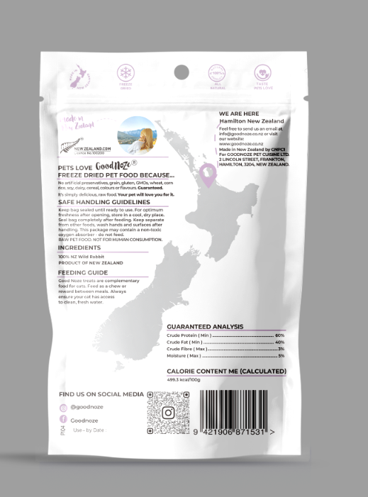 Good Noze Cat Treat Rabbit Chunks 65g