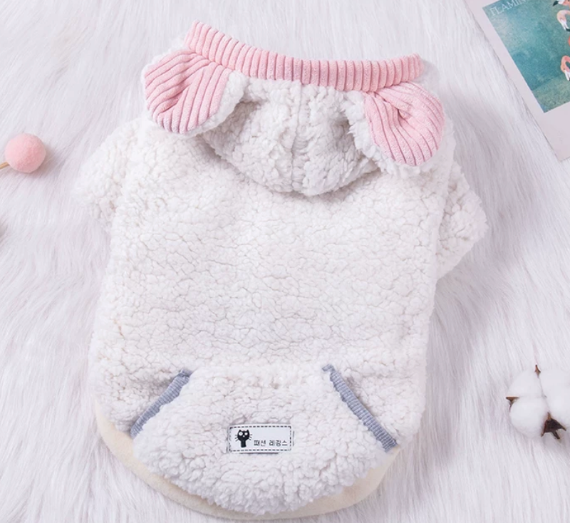 Cute Bear Transformation Fleece Coat for Dogs & Cats – Warm & Cozy Pet Clothing