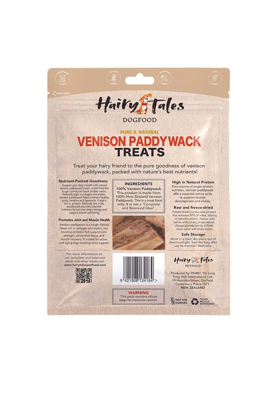Hairy Tales Pet Food – Freeze Dried Venison Paddywack 57g