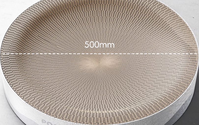 POPO Large Round Cat Scratcher Bed – Durable Corrugated Cardboard Cat Scratching Bowl (500mm)