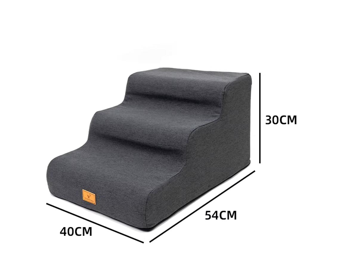 Pet Ramp & Stair for Dogs – Removable, Non-Slip Foam Ladder for Beds & Sofas