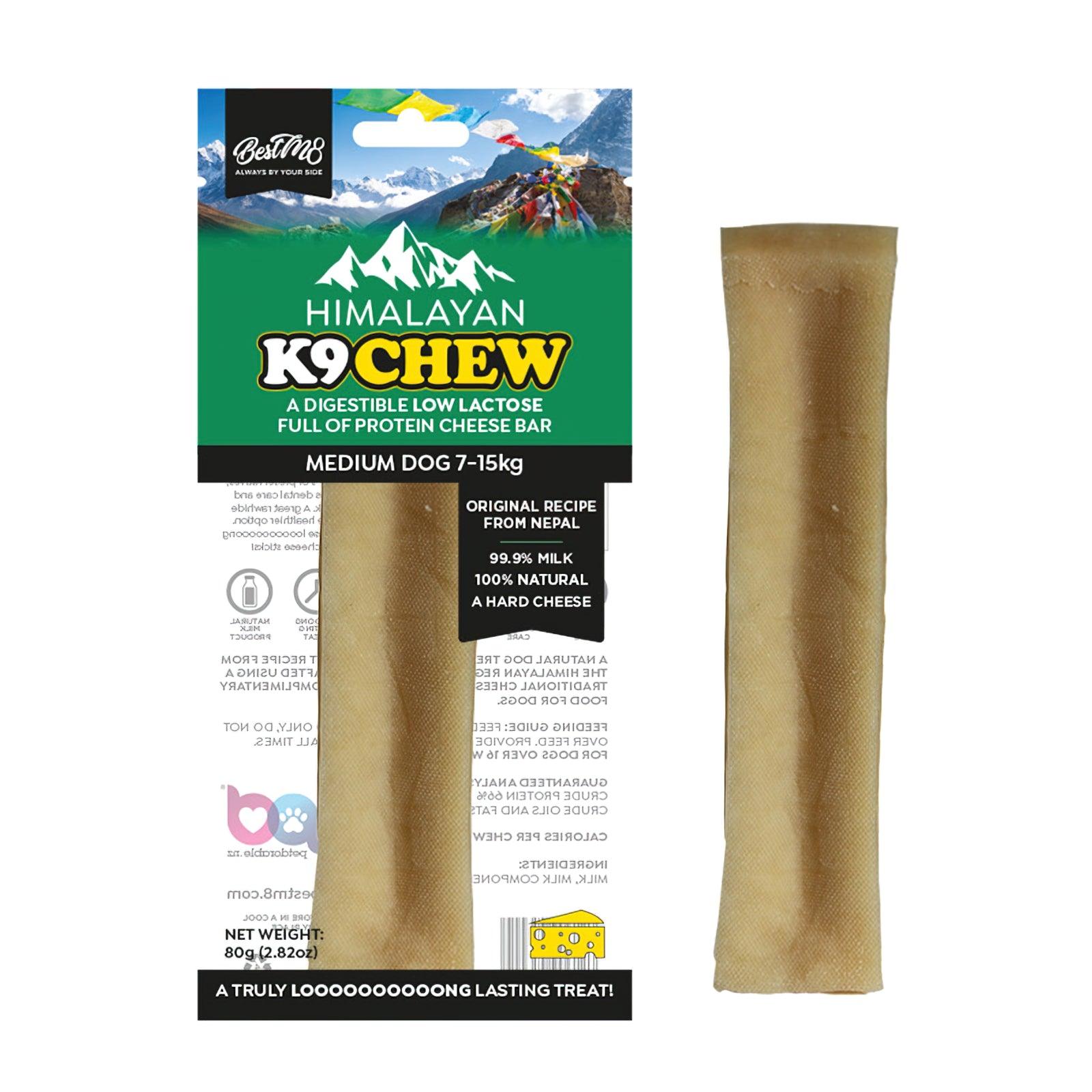 BestM8 Himalayan K9Chew - Long-lasting natural dog treat for medium dogs (7-15kg)