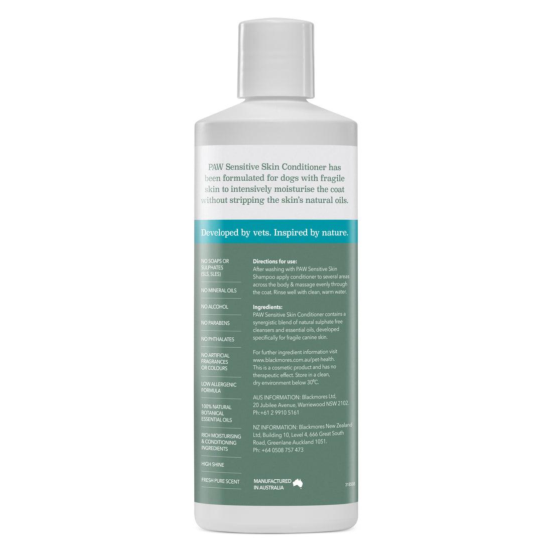 Blackmores PAW - Sensitive Skin Dog Conditioner - Fragile Skin Care - PAWS CLUB
