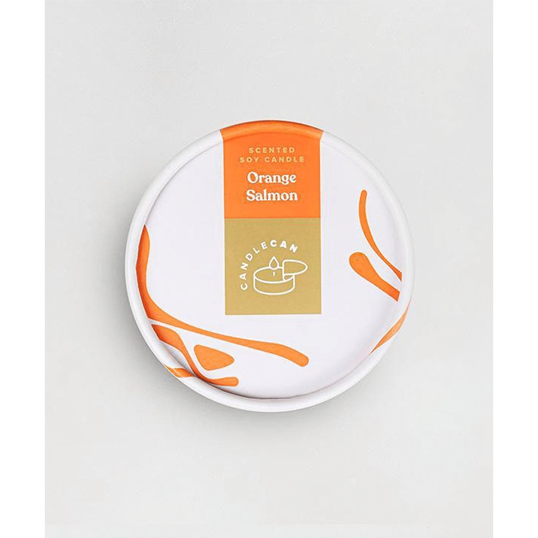 CandleCan Orange Salmon - Unique & Handcrafted Decorative Candle - PAWS CLUB