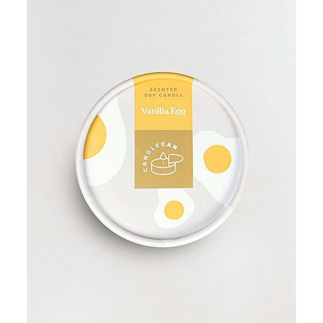CandleCan Vanilla Egg - Handmade & Aromatically Enchanting Decorative Candle - PAWS CLUB