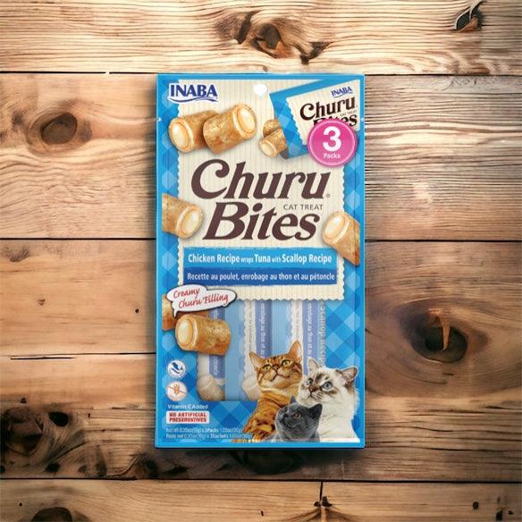 Churu Bites Tuna with Scallop Recipe - 10gx3Packss - PAWS CLUB